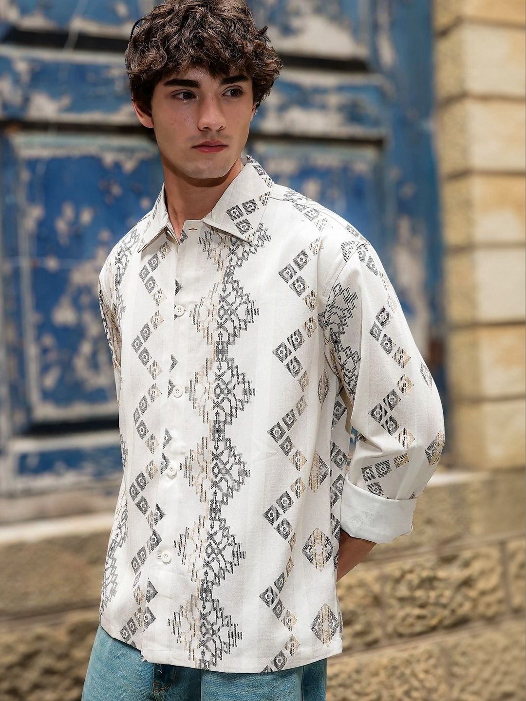Baju Lengan Panjang Eszett Jazzy Ethnic Motif Cotton