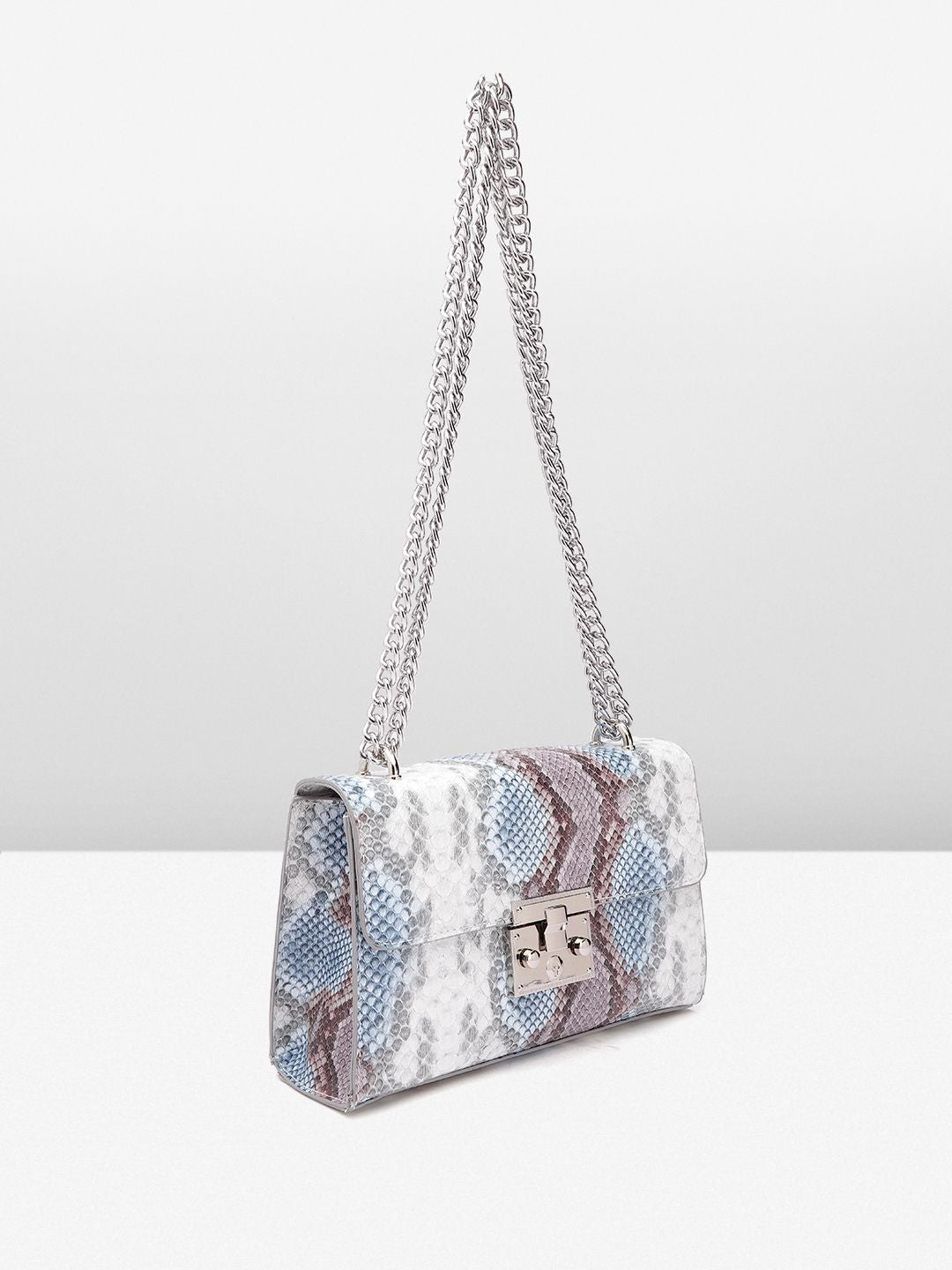 Lino Perros Snake Skin Textured Structured Sling Bag