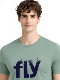 ADRO Men Typography Printed T-shirt