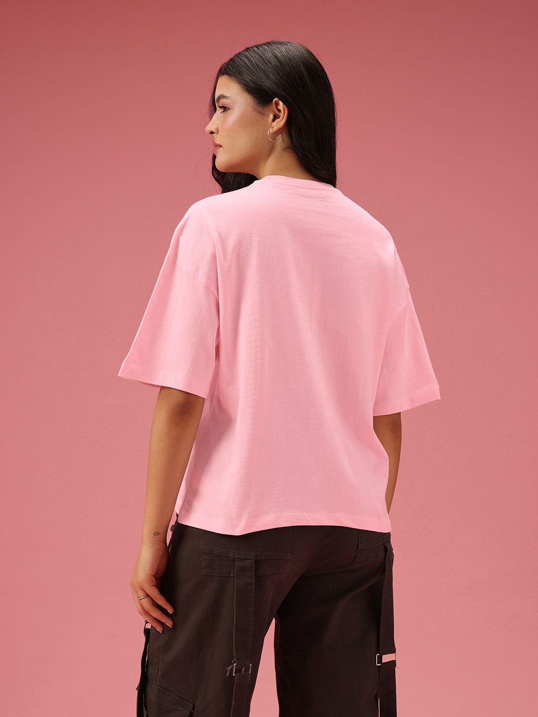DressBerry Relaxed Fit Typography Printed Pure Cotton T-shirt
