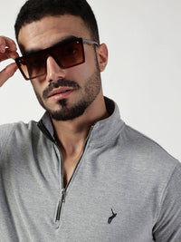 Thomas Scott Men High Neck Solid Casual T-shirt