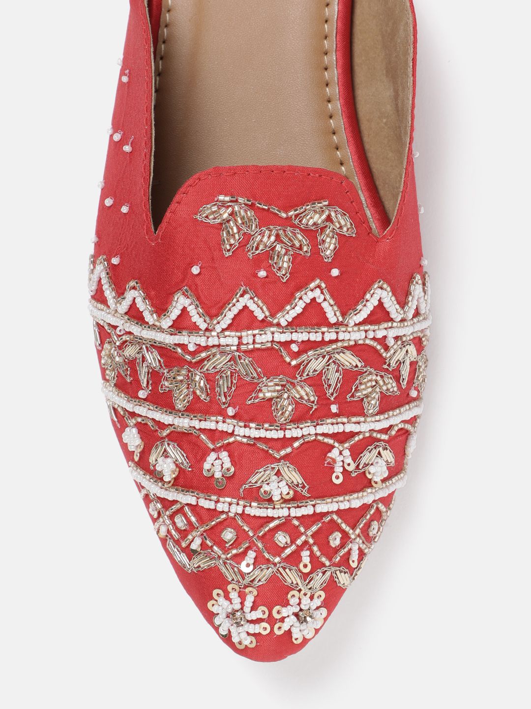 House of Pataudi Ethnic Motifs Embellished Mules