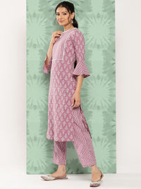 Varanga Women Ethnic Motifs Printed Regular Pure Cotton Kurta with Trousers