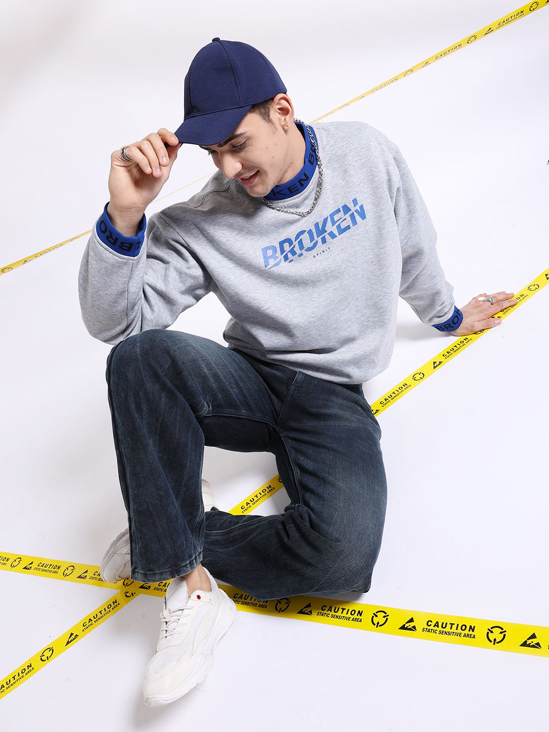 The Indian Garage Co Typography Printed Pullover Sweatshirt