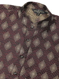 SOJANYA Men Purple & Gold-Toned Jacquard Kurta