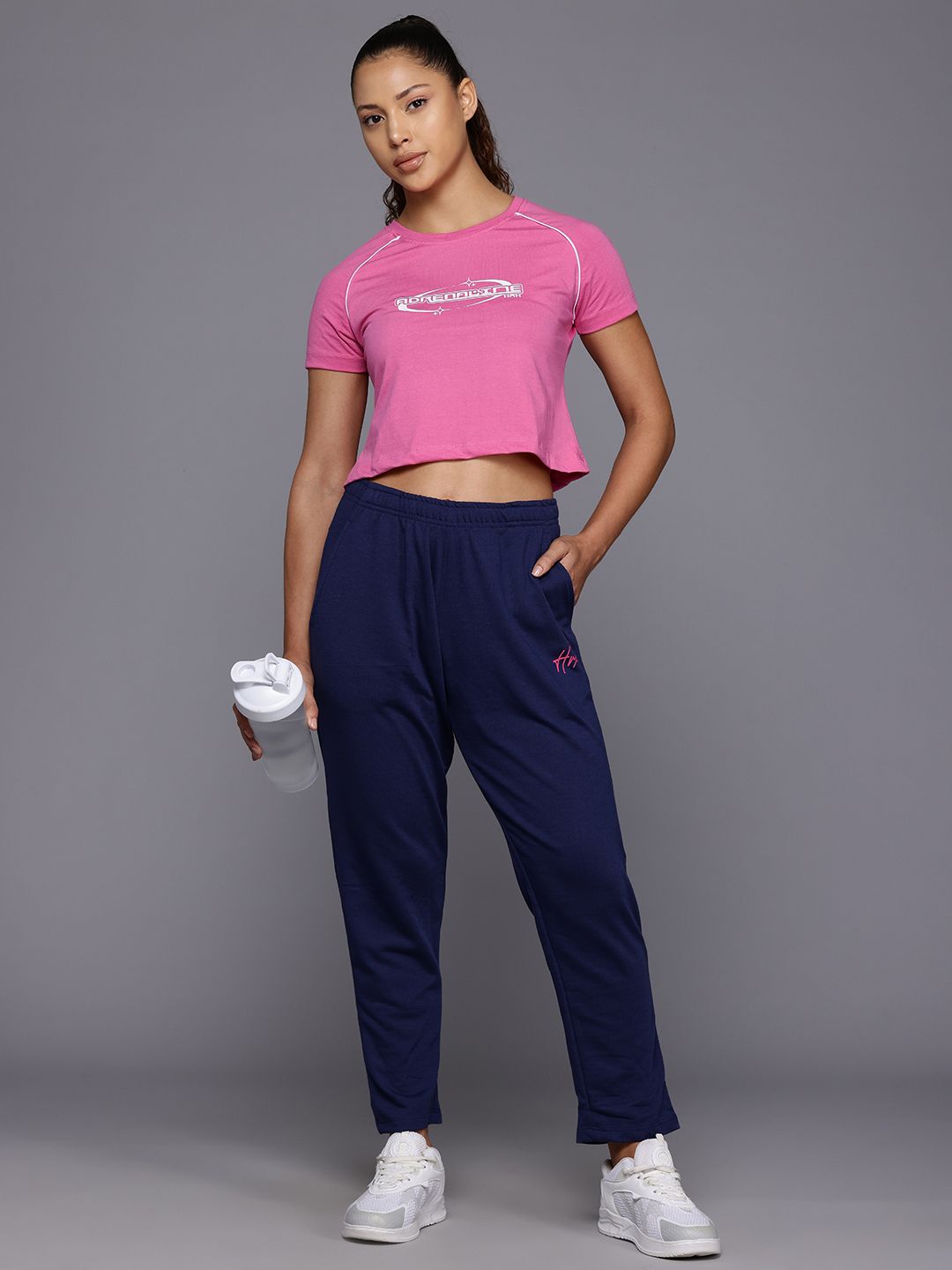 HRX by Hrithik Roshan Lifestyle Printed Crop T-shirt