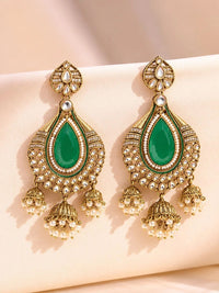 PANASH Teardrop Shaped Jhumkas Earrings