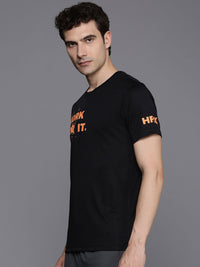 HRX by Hrithik Roshan Rapid Dry Antimicrobial Finish Typography Printed T-shirt