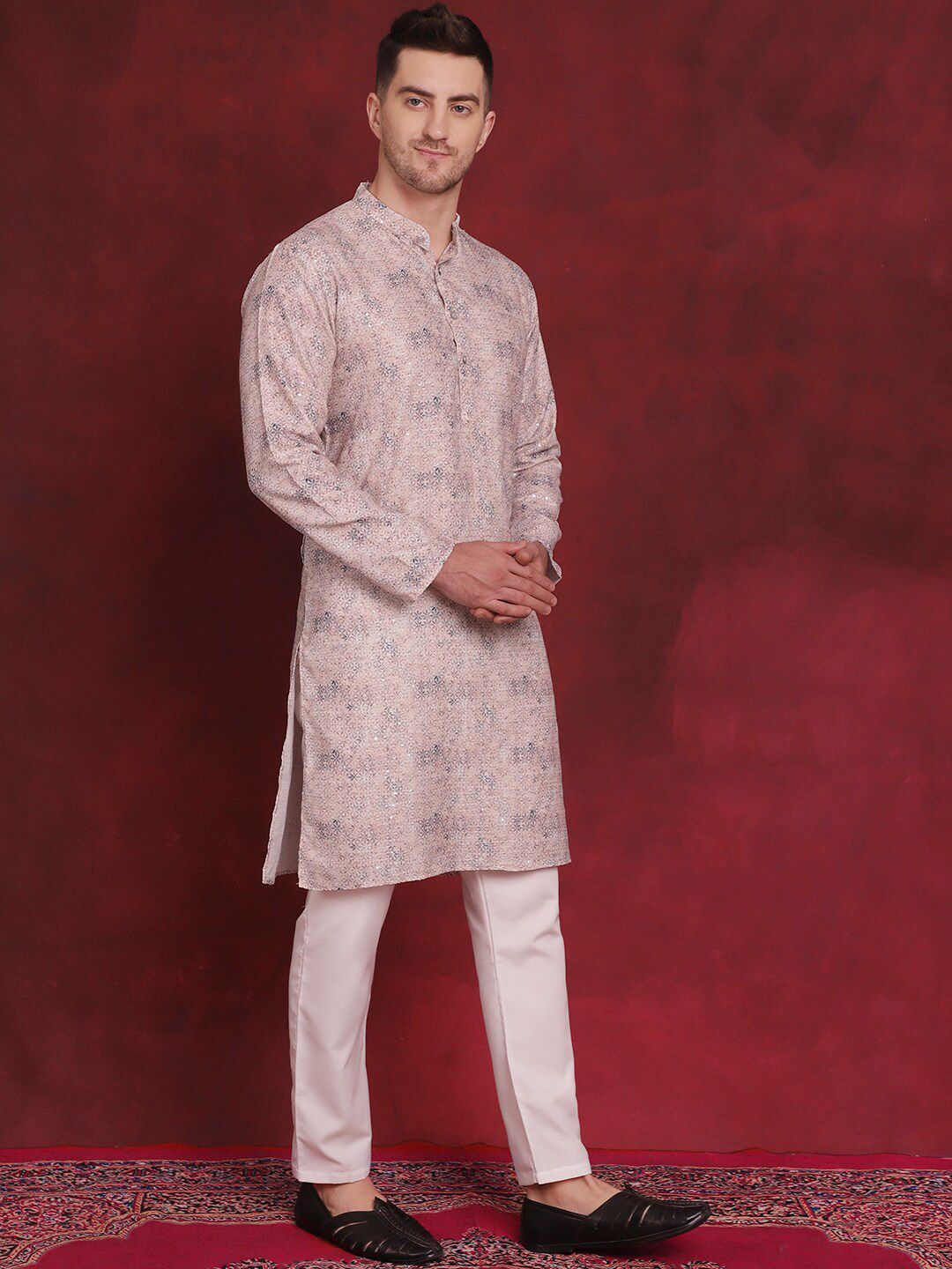 Anouk Floral Printed Regular Kurta With Pyjamas