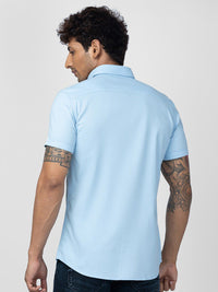 SPYKAR Men Slim Fit Short Sleeves Casual Cotton Shirt