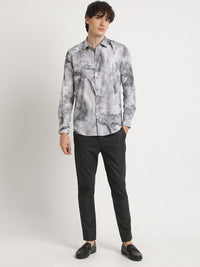 THE BEAR HOUSE Men's Printed Slim Fit Casual Shirt