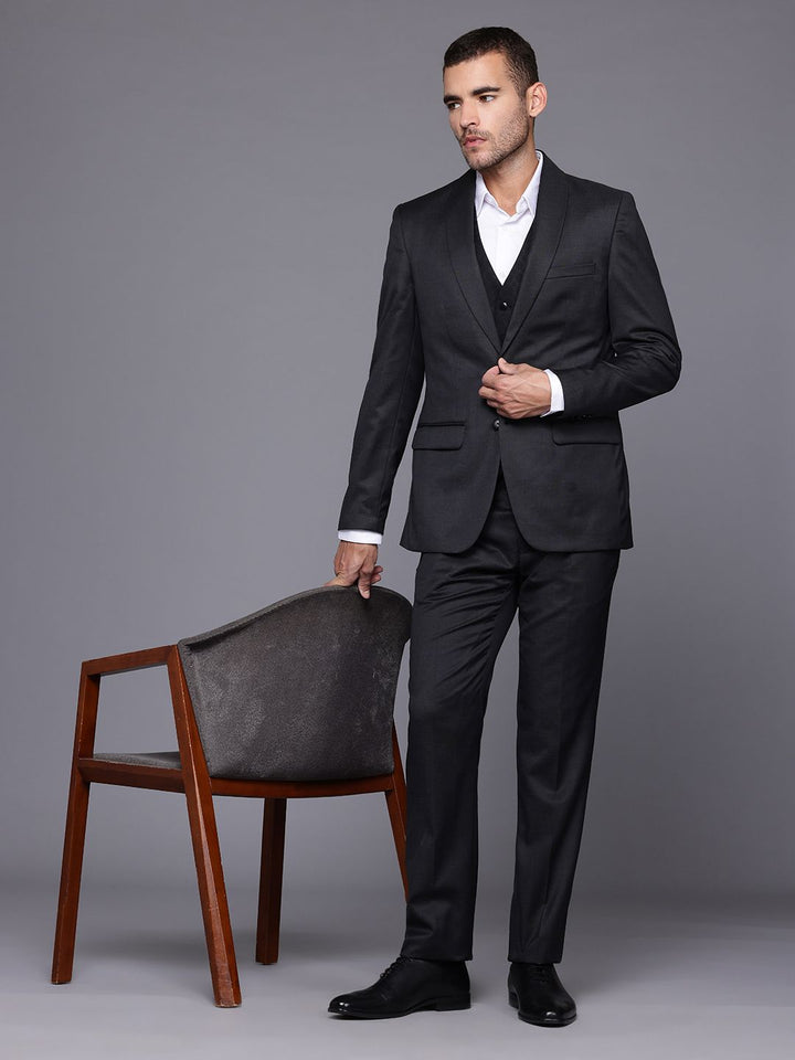 Raymond 3-Piece Woven Design Contemporary Fit Formal Suit