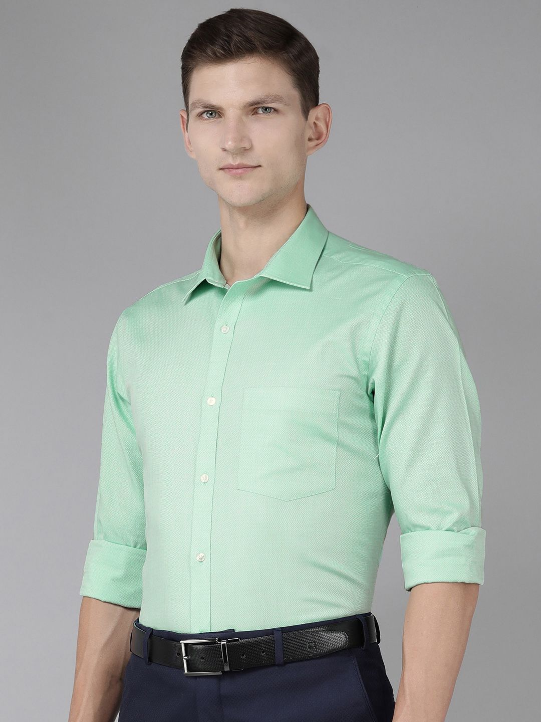 Park Avenue Self Design Slim Fit Pure Cotton Formal Shirt