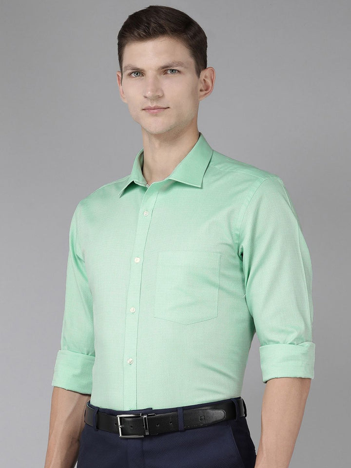 Park Avenue Self Design Slim Fit Pure Cotton Formal Shirt