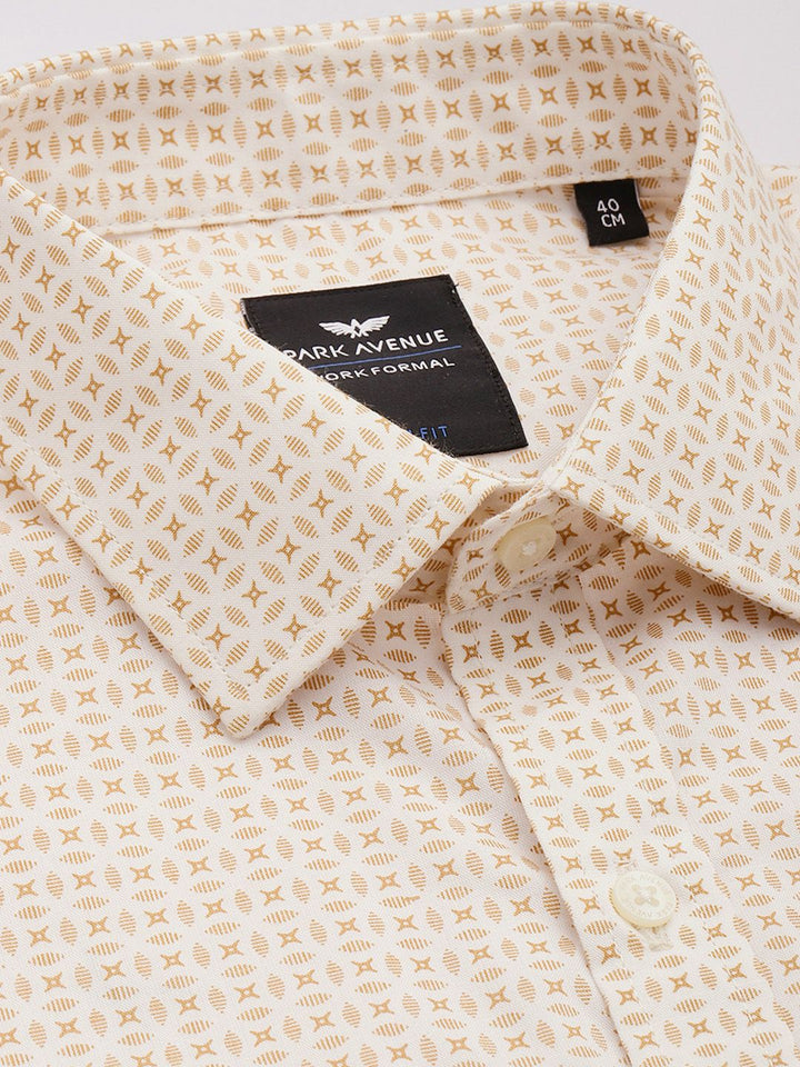 Park Avenue Slim Fit Opaque Micro Ditsy Printed Formal Shirt