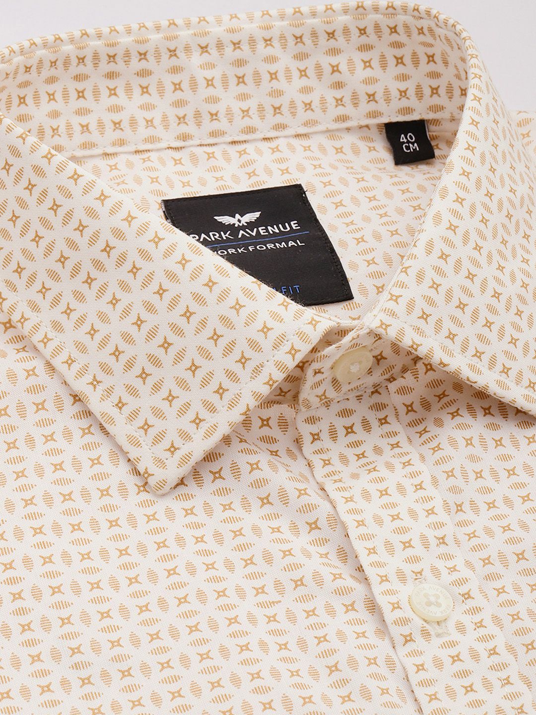 Park Avenue Slim Fit Opaque Micro Ditsy Printed Formal Shirt