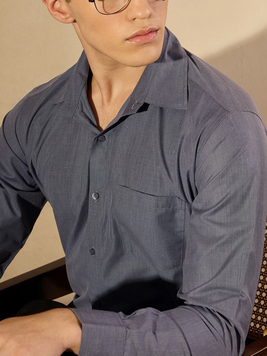 DENNISON Spread Collar Smart Formal Shirt