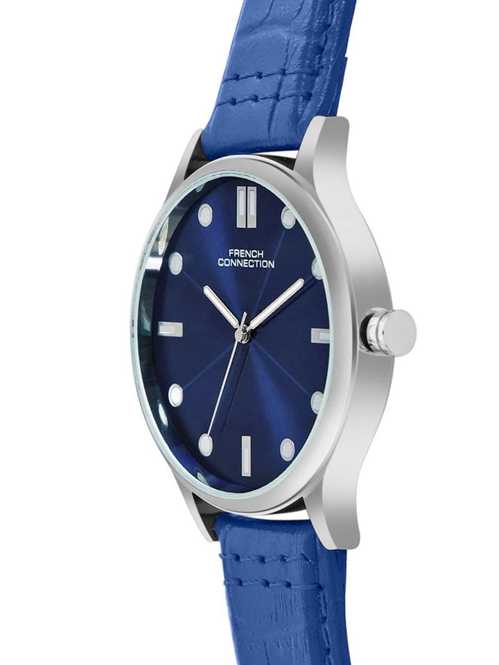 French Connection Men Embellished Dial & Leather Analogue Watch FCN0148UL