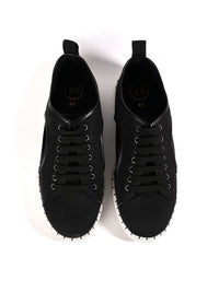 MONKSTORY Lelaki Bertali Sneakers PU Potongan