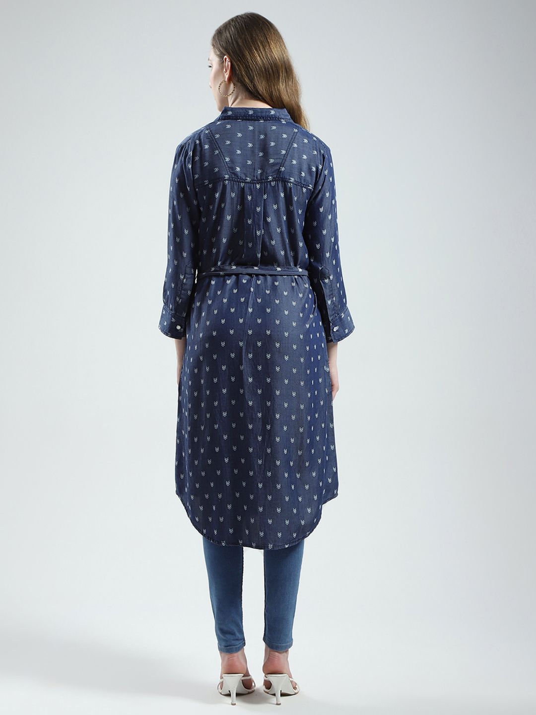 Monte Carlo Printed Shirt Collar A-Line Kurta