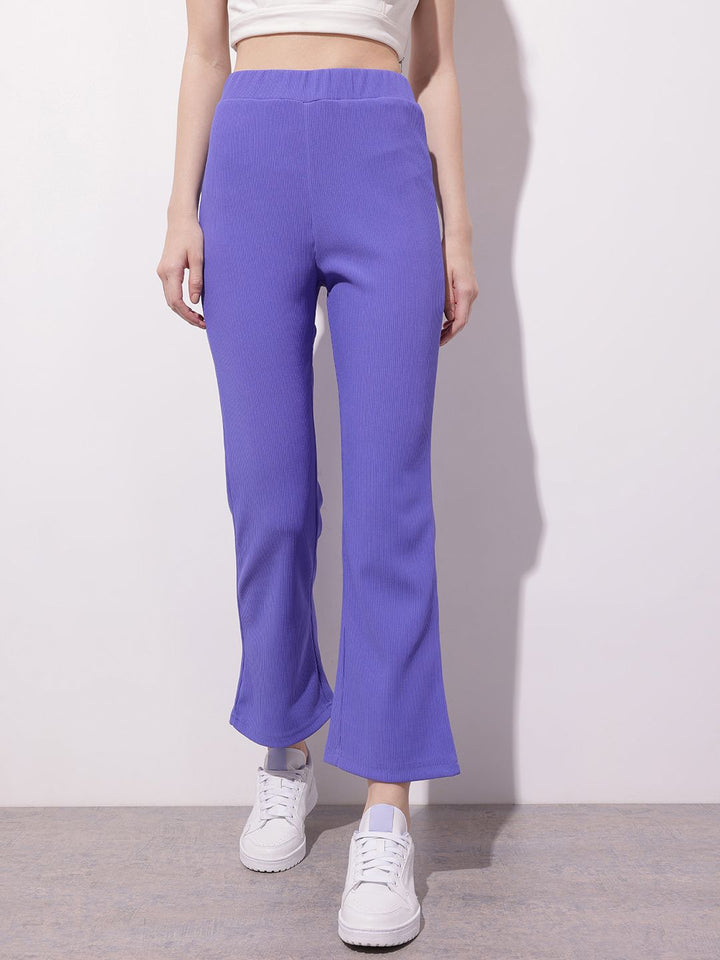 DressBerry Women Normcore Basics Ribbed Trousers