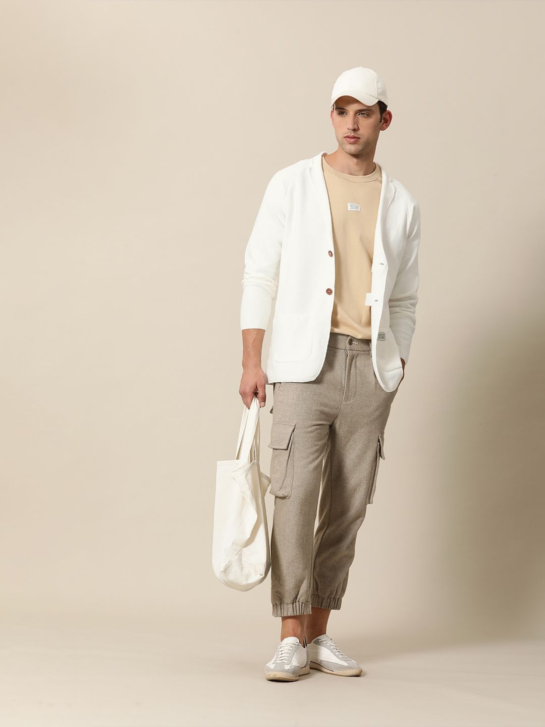 Mr Bowerbird Tailored Fit Lightweight Knitted Single-Breasted Casual Blazer