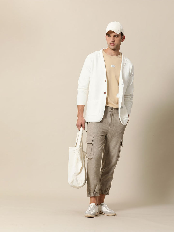 Mr Bowerbird Tailored Fit Lightweight Knitted Single-Breasted Casual Blazer