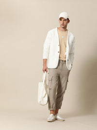 Mr Bowerbird Tailored Fit Lightweight Knitted Single-Breasted Casual Blazer