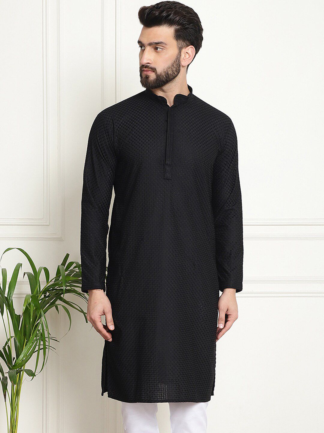 SOJANYA Ethnic Motifs Embroidered Thread Work Pure Cotton Kurta