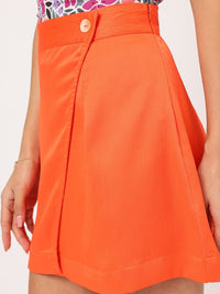 DressBerry Tangerine Core Mini Wrap Skirt