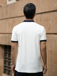 Powerlook Men Self Design Polo Collar T-shirt
