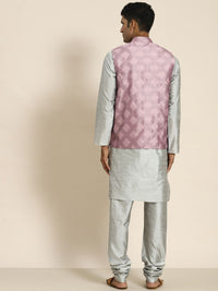 SOJANYA Men Grey Kurta with Churidar