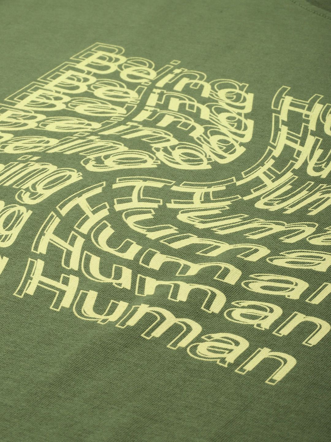 Being Human Brand Logo Printed Pure Cotton T-shirt