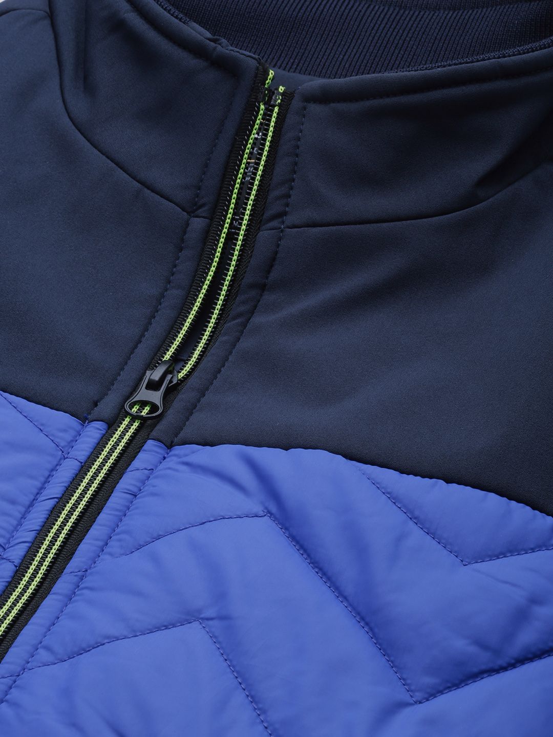 The Indian Garage Co Men Colourblock Zip-Front Bomber Jacket