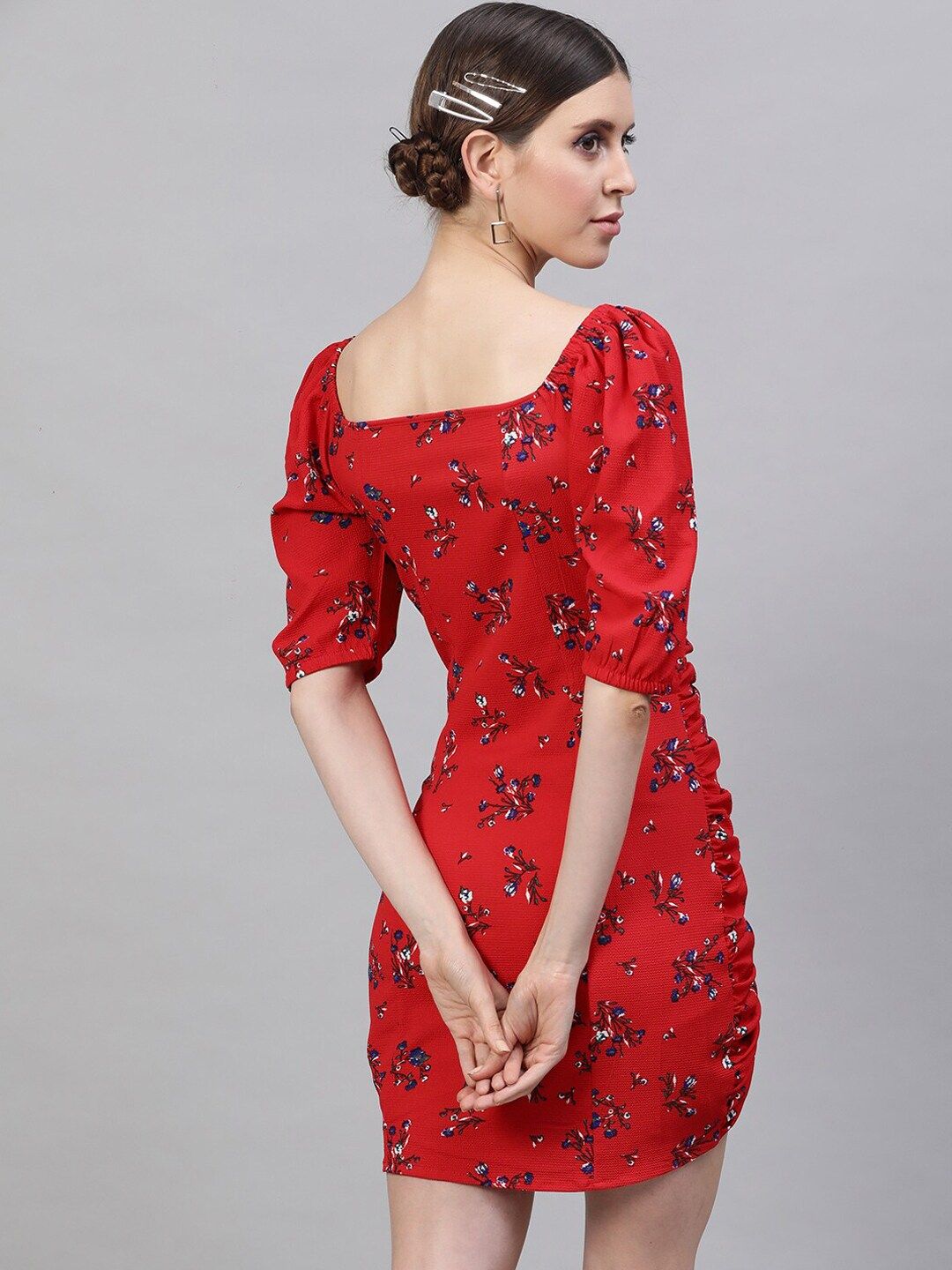 STREET 9 Women Red Printed Sheath Dress