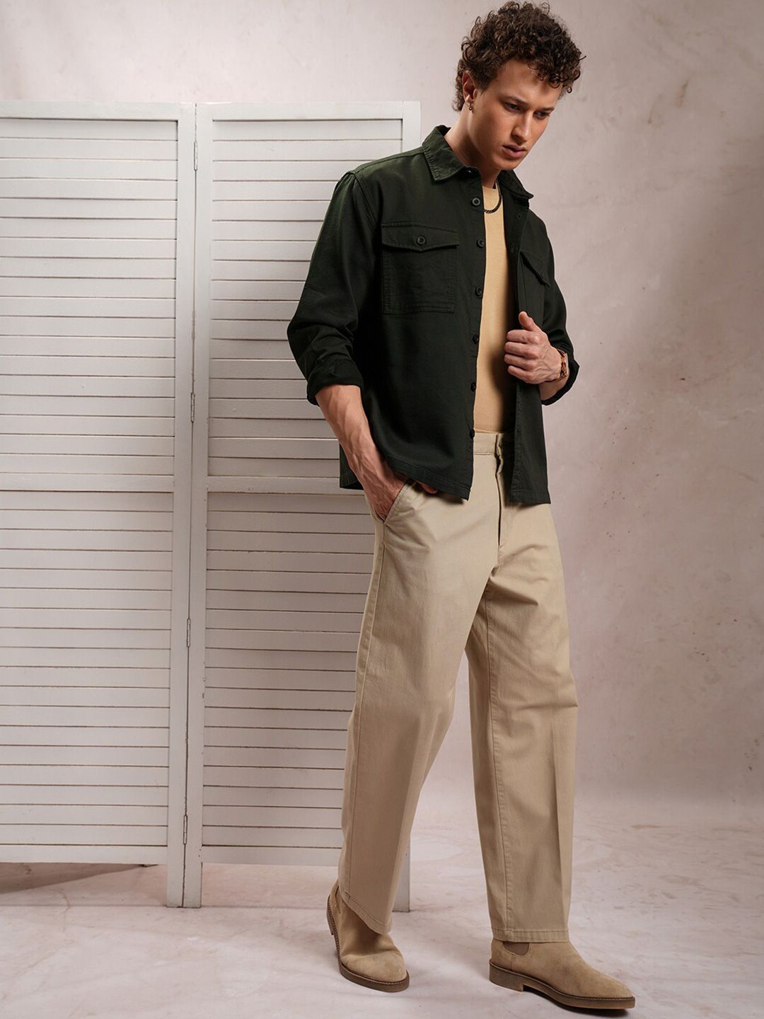 LOCOMOTIVE Premium Dobby Textured Utility Pocket Overshirt