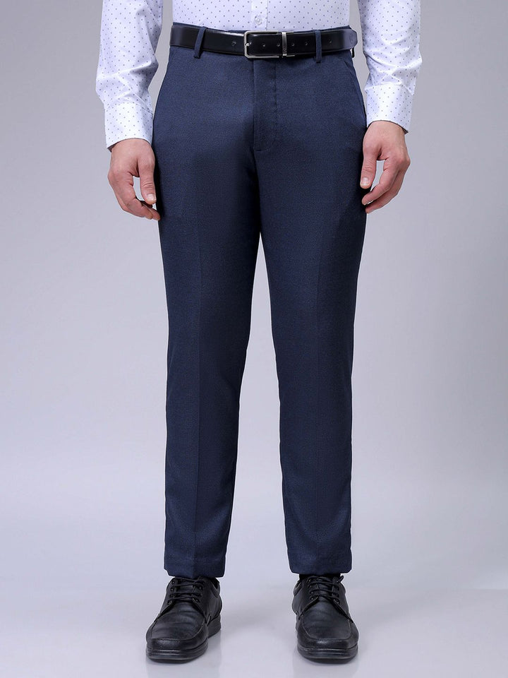 The Indian Garage Co. X Luxe Men Checked Slim Fit Formal Trousers