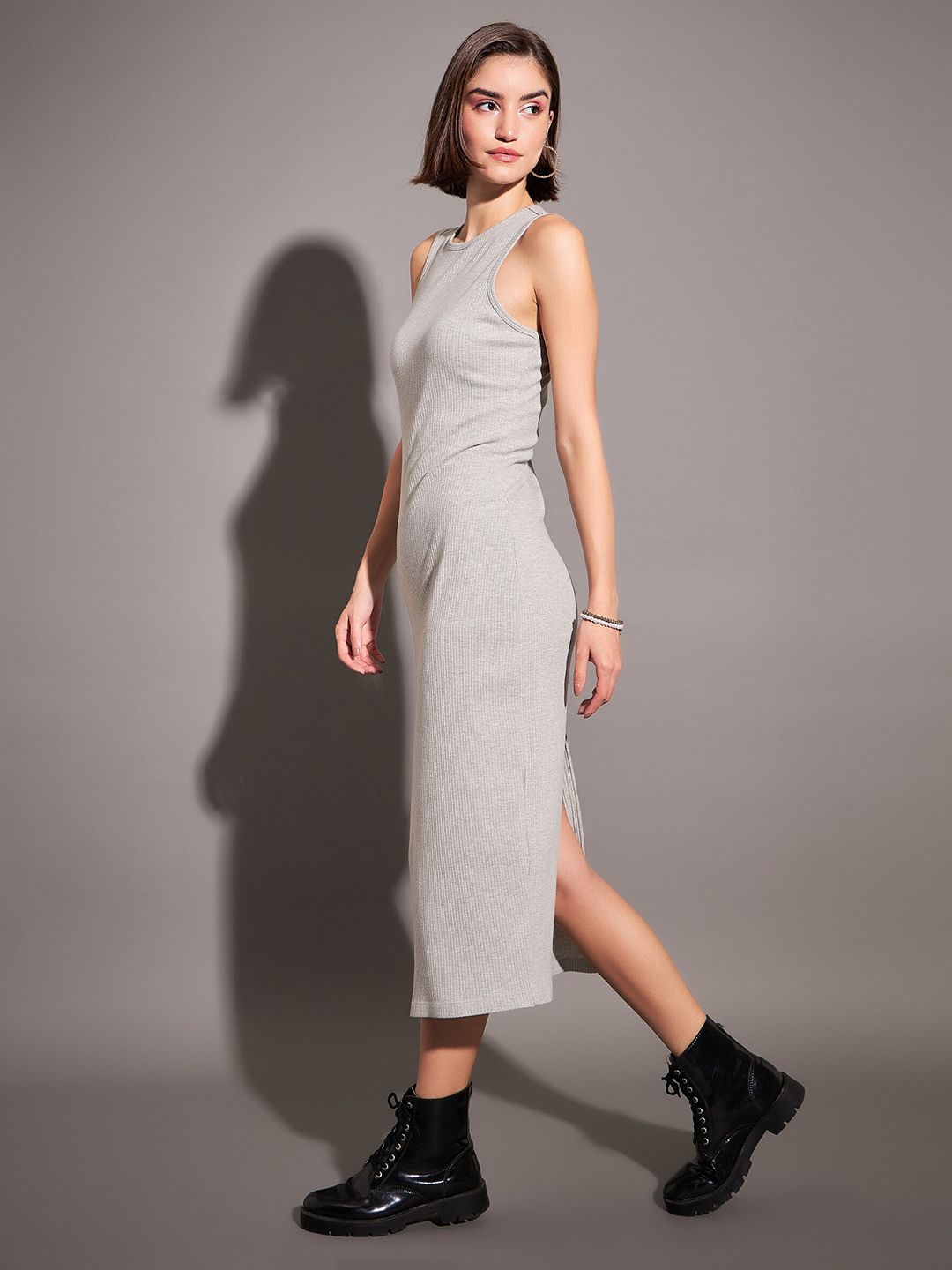 SASSAFRAS Sleeveless A-Line Midi Dress