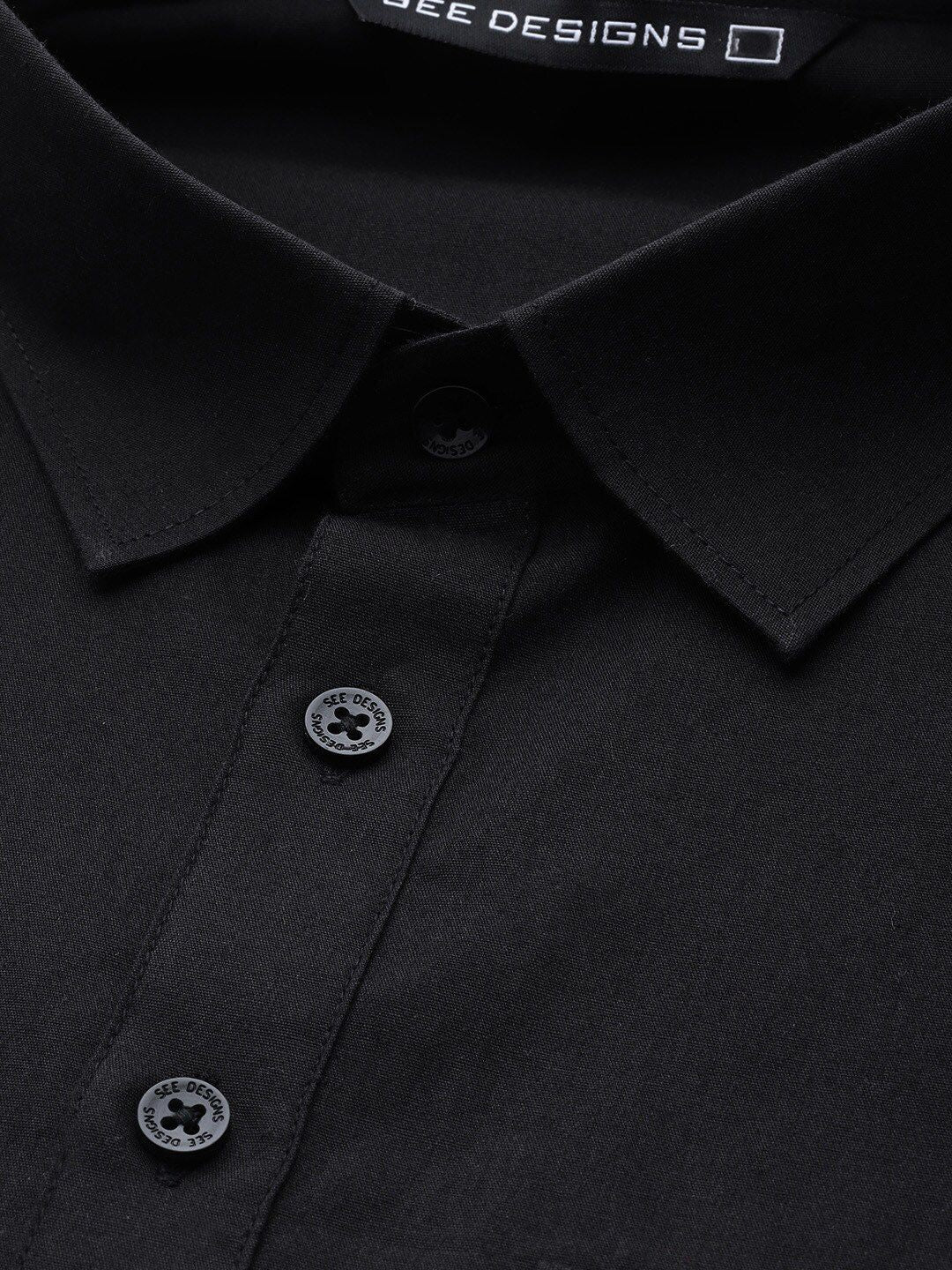 See Designs Men Black Regular Pure Cotton Kurta with Pyjamas