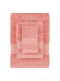 MYTRIDENT Soft Comfort Coral 3 Pieces Pure Cotton 500 GSM Towel Set