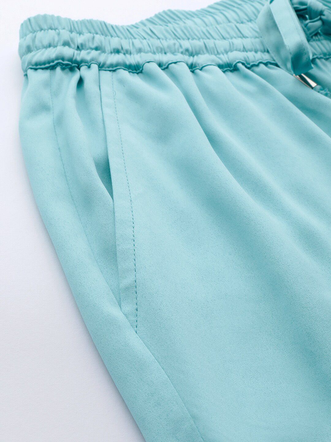 STREET 9 BASICS Women Turquoise Blue Regular Fit Solid Joggers
