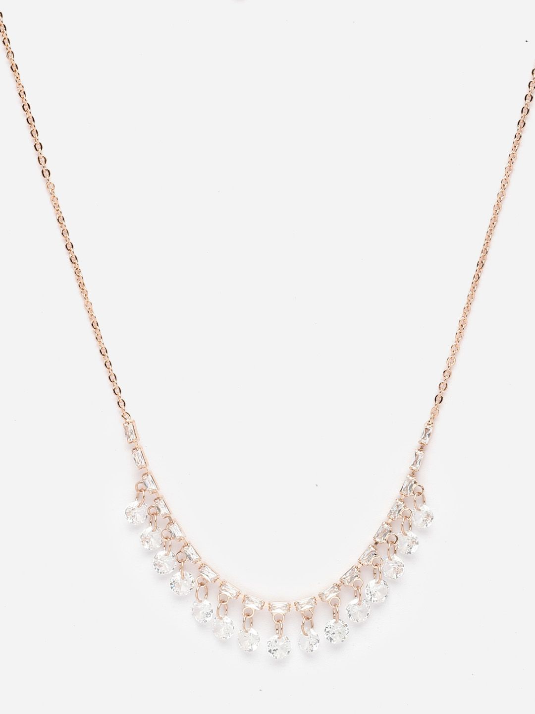 VOGUE PANASH Gold-Plated Cubic Zirconia Studded Chain