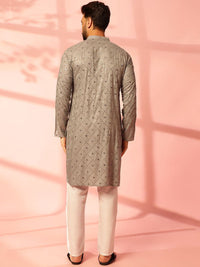Anouk Men Embroidered Regular Mirror Work Pure Cotton Kurta with Pyjamas