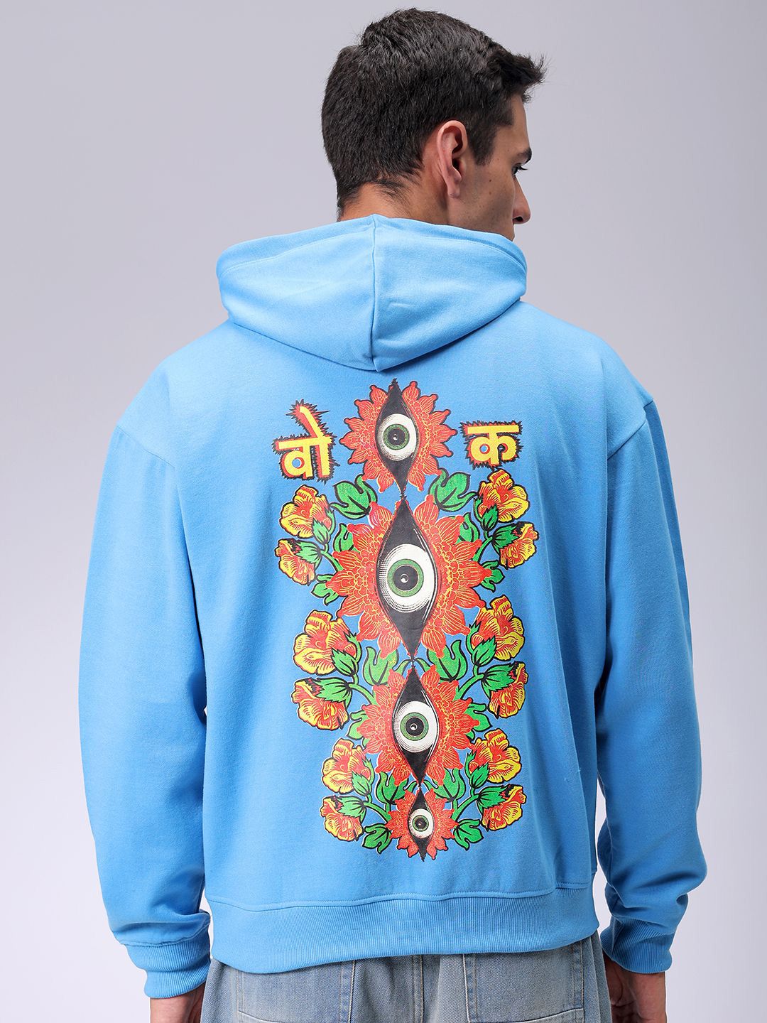 The Indian Garage Co Men Graphic Printed Hooded Long Sleeves Pullover Sweatshirt