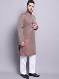 SOJANYA PLUS Woven Design Regular Silk Kurta with Pyjamas & Nehrujacket