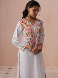 House of Chikankari Women Ethnic Motifs Embroidered Thread Work Kurta