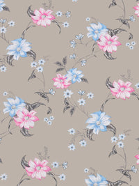 BOMBAY DYEING Florentine Grey Printed Pure Cotton 144 TC Queen Bedsheet Set 2.28 X 2.54 m