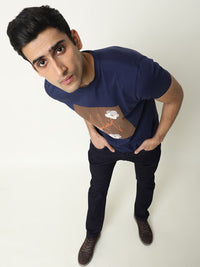 RARE RABBIT Men Rings-4 Slim Fit Solid Polo Collar T-Shirt
