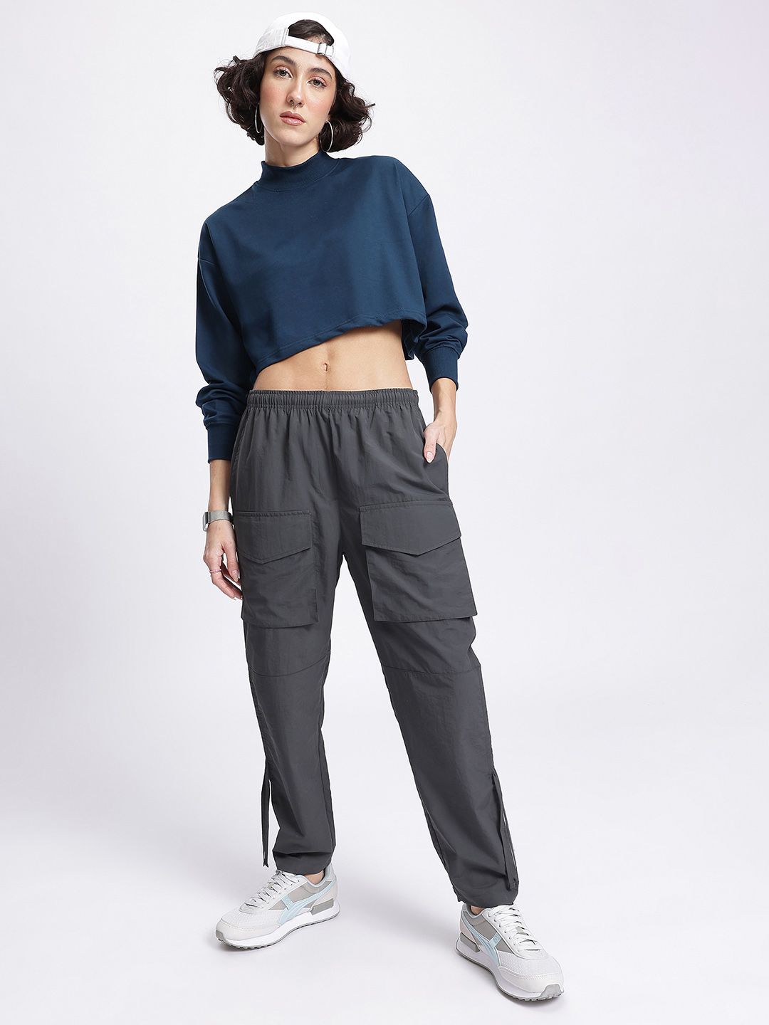 DressBerry Crop Printed Sweatshirt