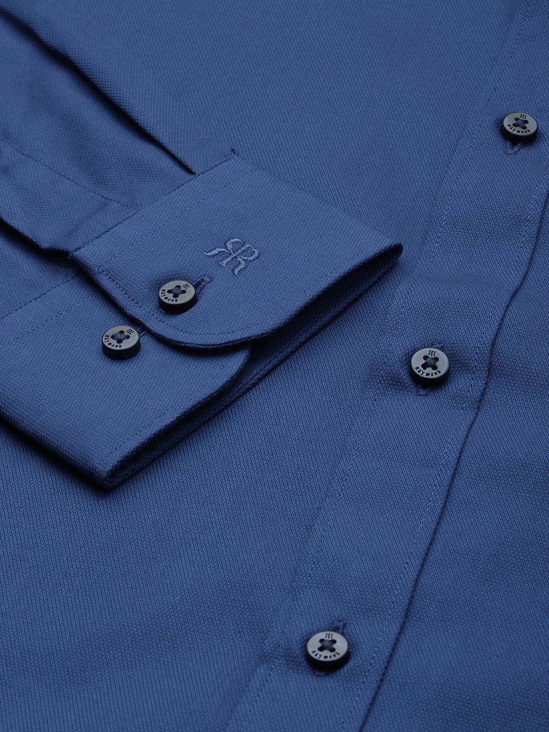 Raymond Men Blue Pure Cotton Slim Fit Long Sleeves Formal Shirt